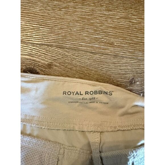 Royal Robbins Womens Ivory Short Outdoor Hiking Shorts w/ Drawstring Size Large - Picture 3 of 3